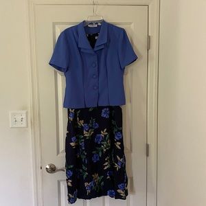 Dress Barn Petites 2-Piece Dress & Short-sleeved Dress Coat, size 10P